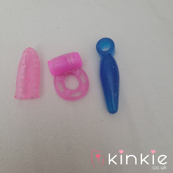 3 Toys. Bu*t Plug,c*ck Ring And Pu**y Toy