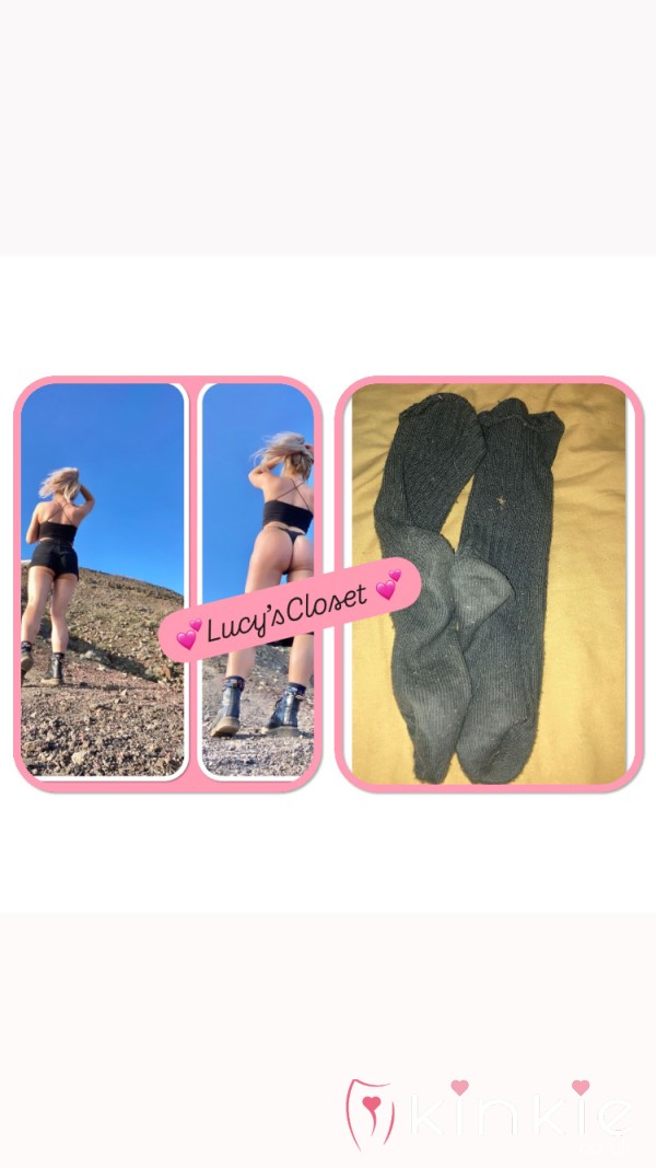 Sold 💋Absolutely Rank 1week Worn Hiking Boot Socks 🧦 😷