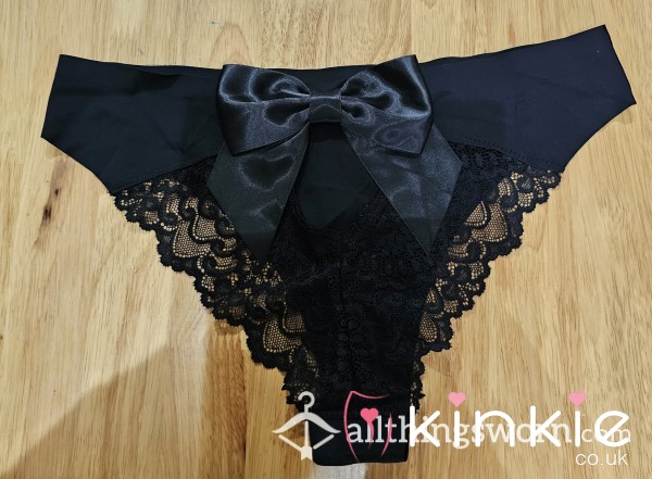 Black Back Bow Panty