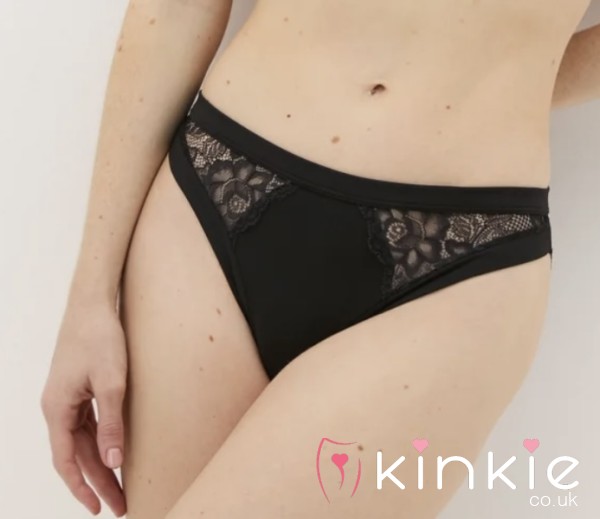 BLACK LACE HIGH LEG KNICKERS WORN FOR 48 HOURS 5 STAR ⭐️ ⭐️⭐️⭐️⭐️ REVIEWS