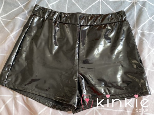 Black PVC Booty Shorts 🍑