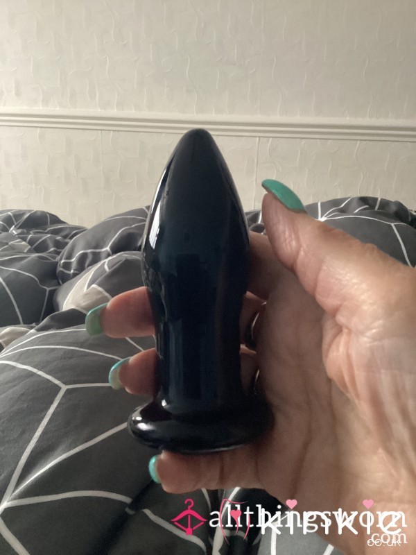 Vibrating Blk Gla** Bu*t Plug Free Postage X