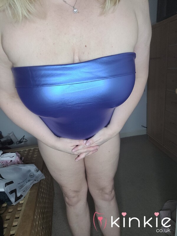 Blue Pvc Bodysuit