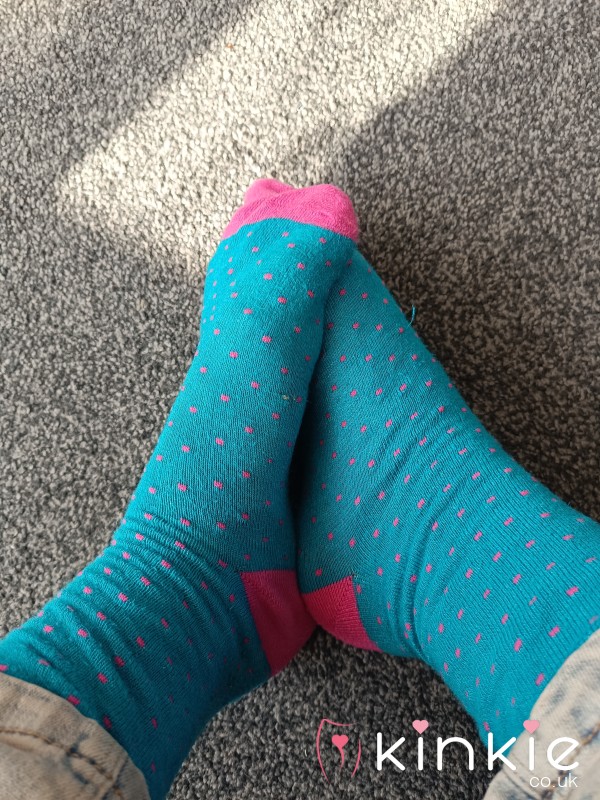 Cute Blue And Pink Socks