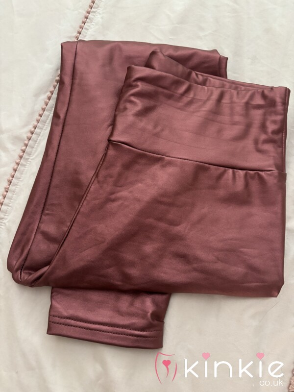 Deep Red PU /PVC / Wet Look Leggings