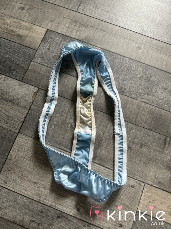 💦DIRTY 72 HOUR SATIN BLUE THONG 💦PANTY SNIFFER PACKAGE