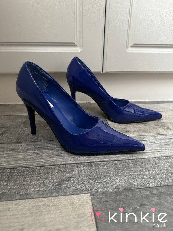 F**k ME HEELS 👠 NAVY PATIENT 4 INCH HEELS UK SIZE 8