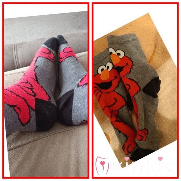 Grey Elmo Socks 🧦 £5 Worn 5 Days