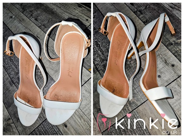 Ladies Extremely Well Worn White Summer Shoes For You Foot Fet**h Lovers - UK 5