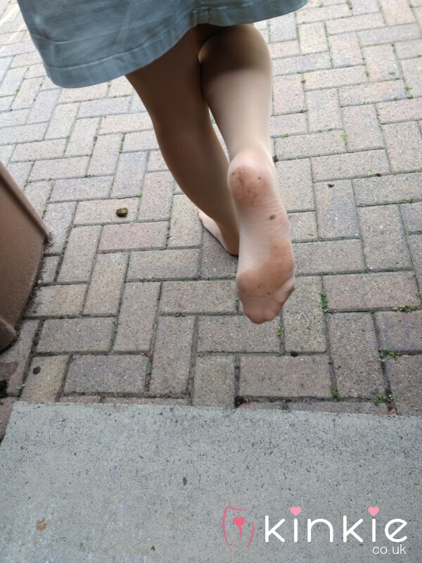 Lick Mistress’s Dirty Tights Clean, Foot Slave!