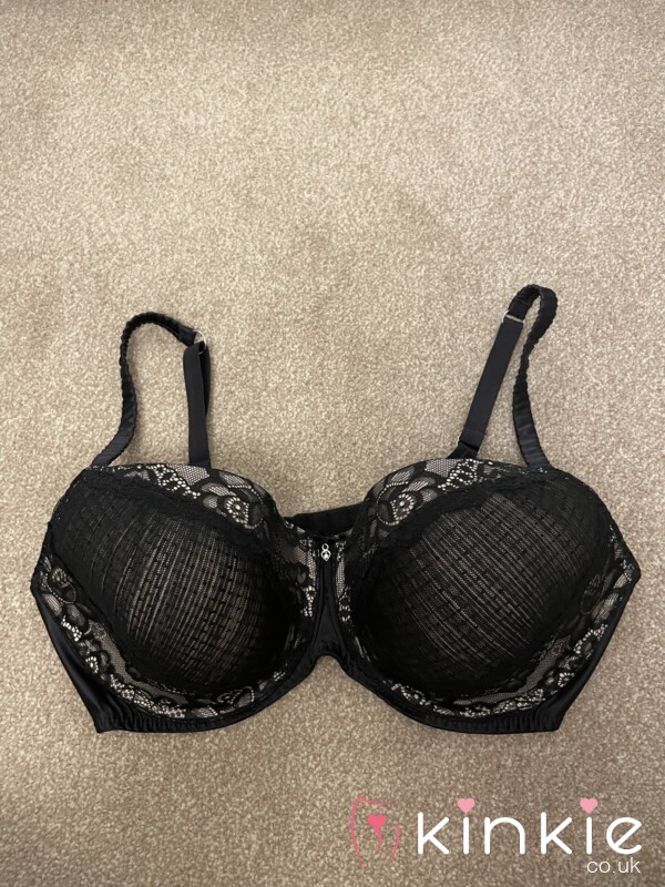 My Black Lace Worn Bra 36E