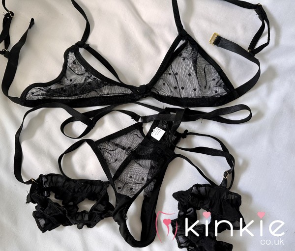 My Black Lacy Bra And Panties Set 😻48 Hour Wear