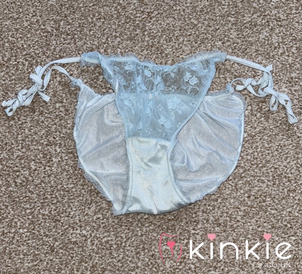 My Blue Nylon Side Tie Knickers