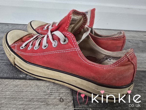 My Extremely Well Worn Red Converse All Stars Shoes For You Foot Fet**h Lovers...