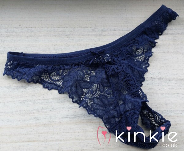 My S**y Navy Blue, Lace Thong - Special Price