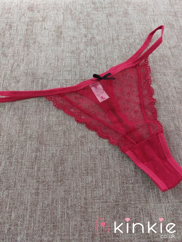 My S**y Worn Red Lacy String - Now SOLD