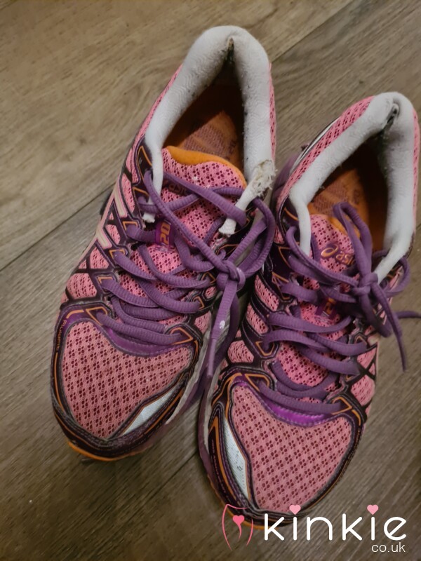 Old Pink Used Work Out Asics Trainers Size 5/5.