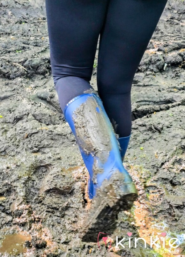 Own My Well Worn Dirty Blue Welly BOOTS ! – I Can Stand In Anything You Like To Make Them Really Grubby