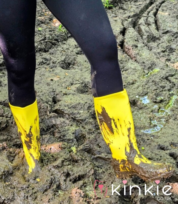 Own My Well Worn Dirty Yellow Welly BOOTS ! - I Can Stand In Anything Filthy You Can Imagine To Make Them Really Grubby