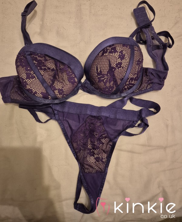 Purple Lacey Bra And Panty Set