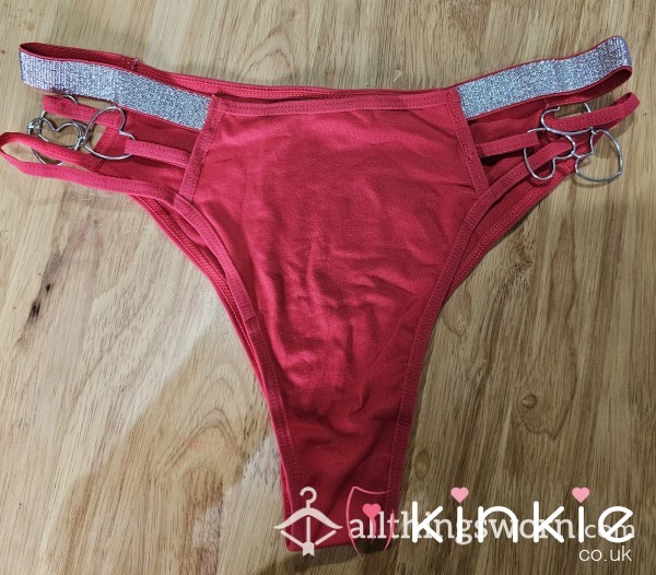 Red Heart Linked Panty