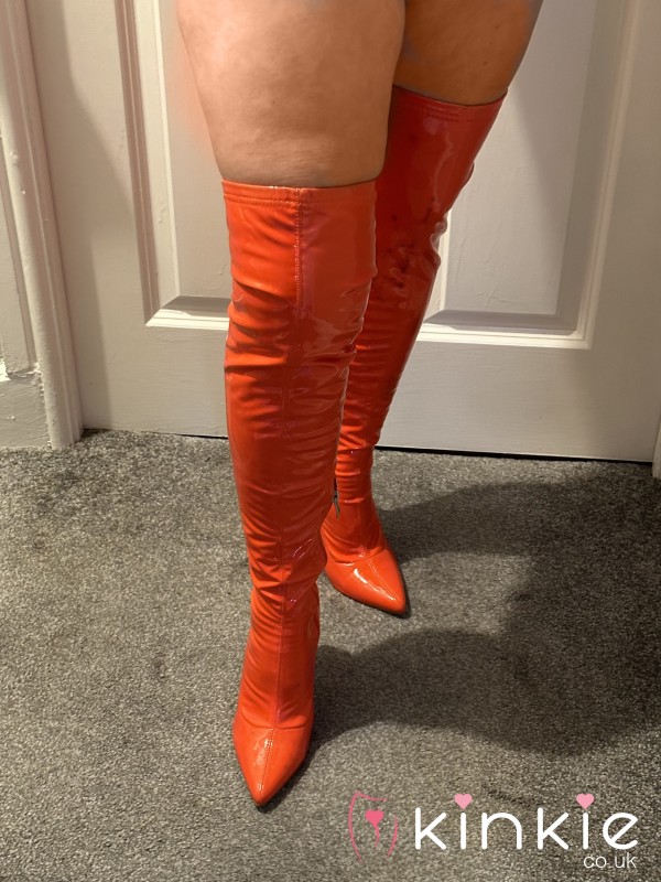 Red Thigh Boots