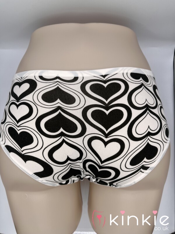 Retro Black Heart Panties