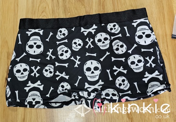 Skull Print Boy Shorts