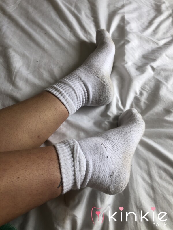 Smelly White Gym Ankle Socks 😘