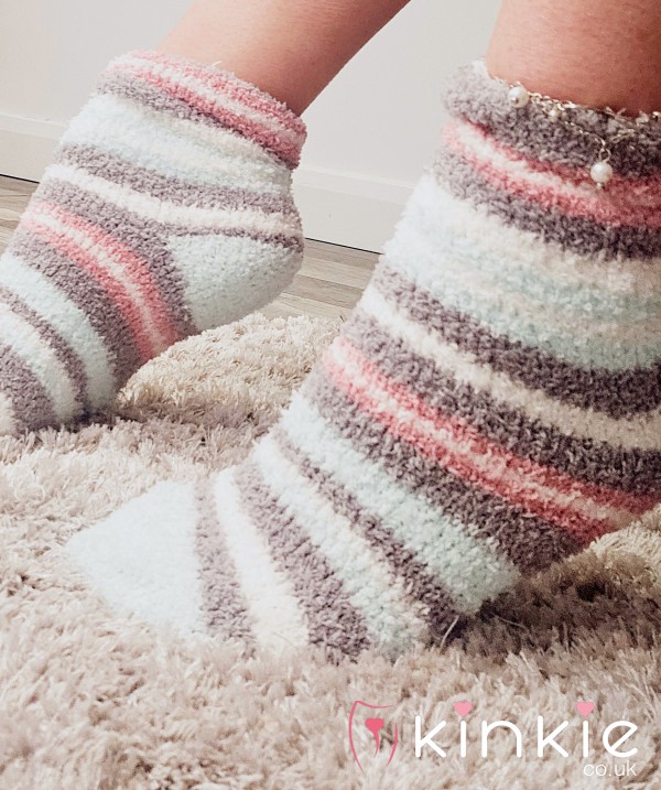 Stripy Fluffy Socks For Sale - Dirty, Smelly, Well Worn Sweaty Socks....48 Hour Wear