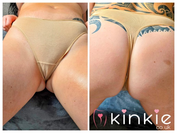 Thong For Sale ! - Well Worn Dirty Gold Thong Panties With Alex's Scent - 24 Hour Wear