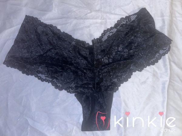 Used Black Lace Panties