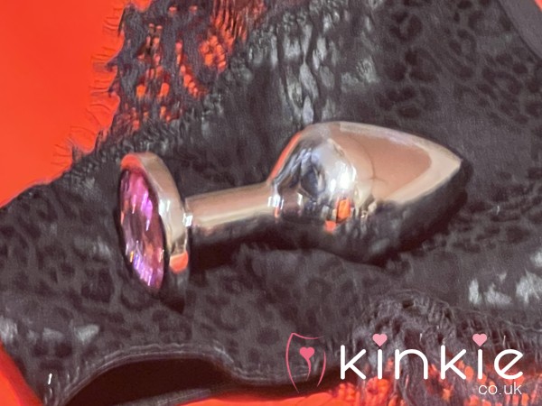 Used Pink Crystal Bu*t Plug