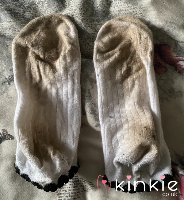 Well Worn Stinky White Ankle Socks