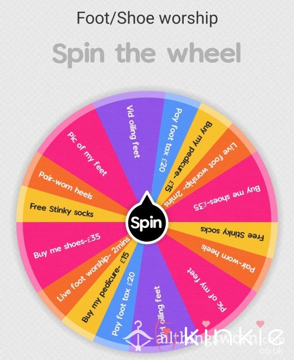 Wheel !! - Alex Steels Big Wheel #7 - A Wheel For You Foot Loving Sl*ts - Chance To Win My Heels For £10 !!!