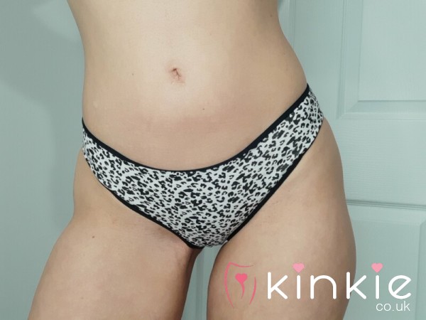 White Leopard Print Knickers