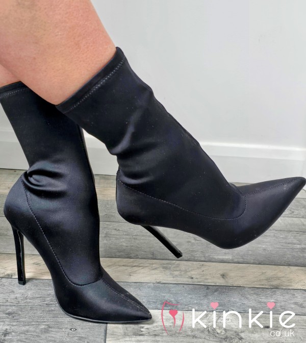 Worn Black DOM Boot Heels For You Foot Fet**h Lovers Slight Vinegary Smell From My Sweaty Feet