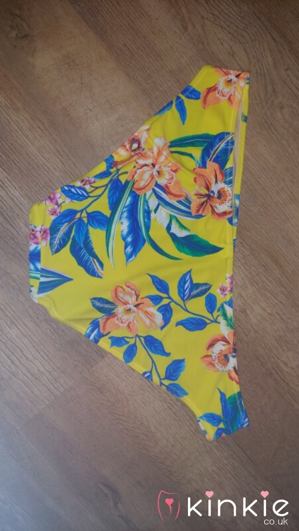 Yellow Flor*l Bikini Bottoms