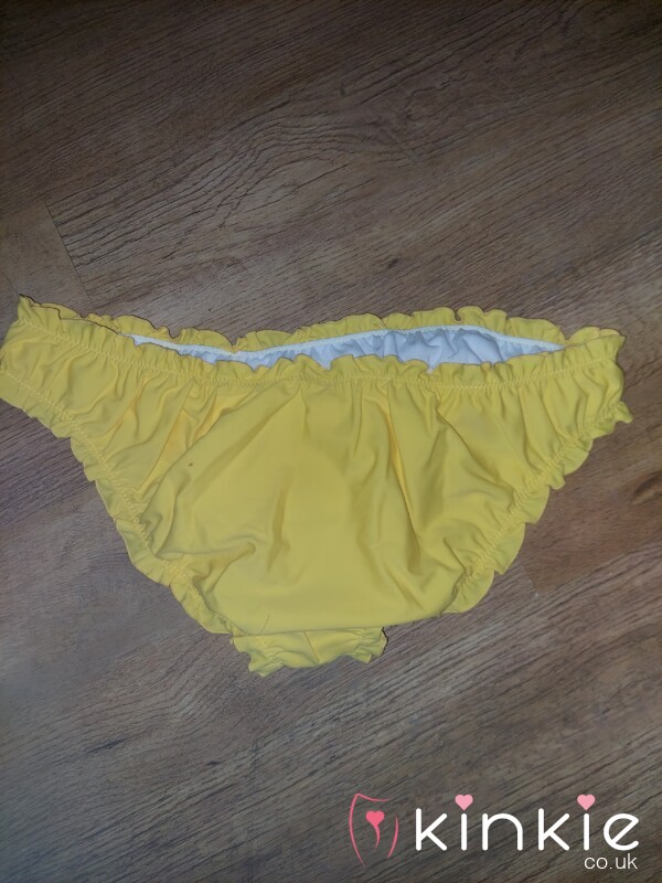 Yellow Oversized Frilly Bikini Bottoms